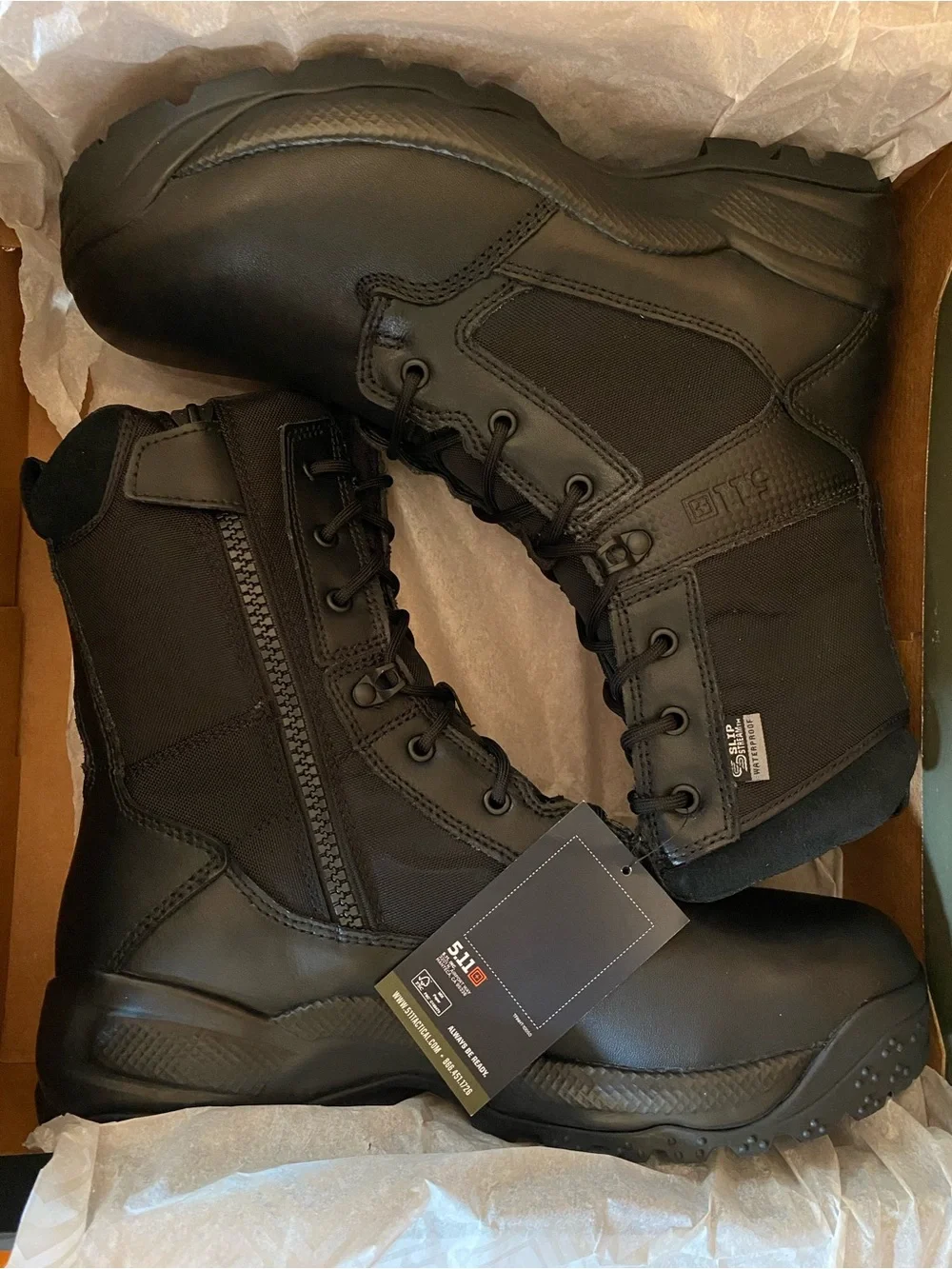 5.11 Tactical Men's Black Zippered Duty Boots